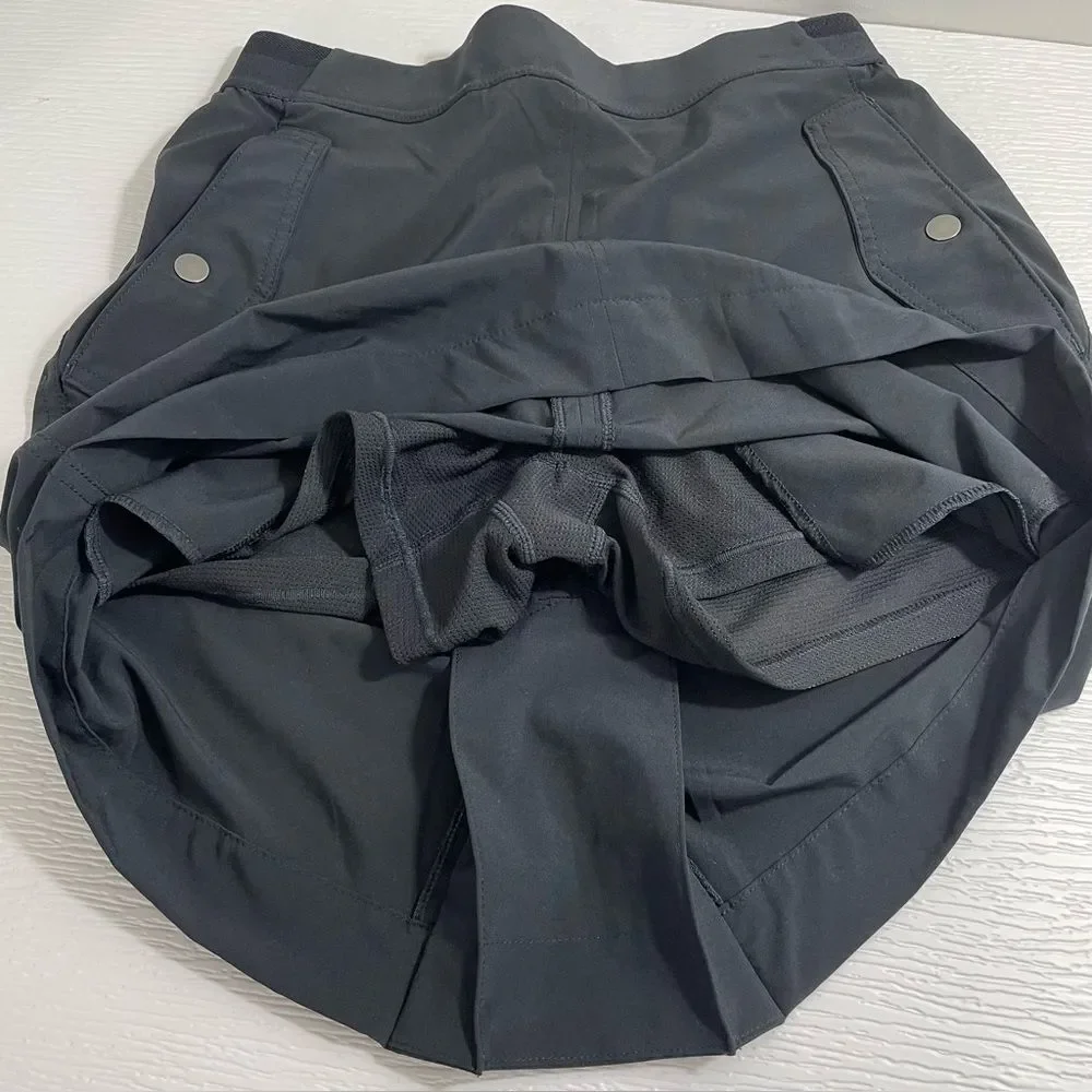 Athleta Vienna Cargo Skort Size 4 Black Golf Sporty Athletic‎ Athleisure